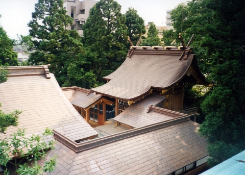 日枝神社 幣殿、回廊