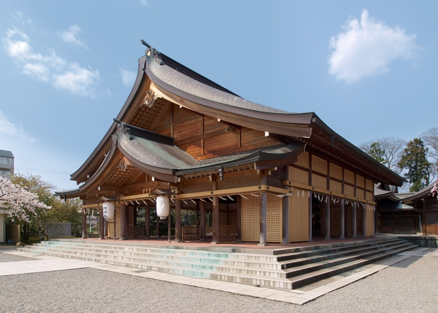 富山県護国神社　大拝殿耐震工事